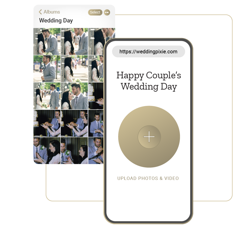 Guests upload photos and videos from their smart phones.